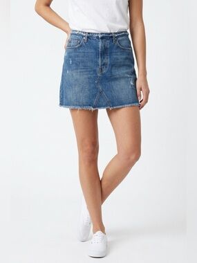 Zara short a line denim skirt